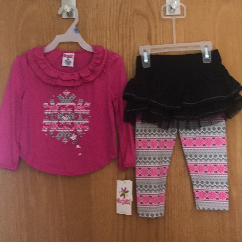 NEW w tags snowflake 2pc outfit w tutu sz 24 month